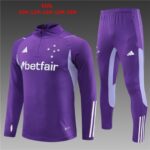 23/24 Cruzeiro short zipper purple kids kit 10-18