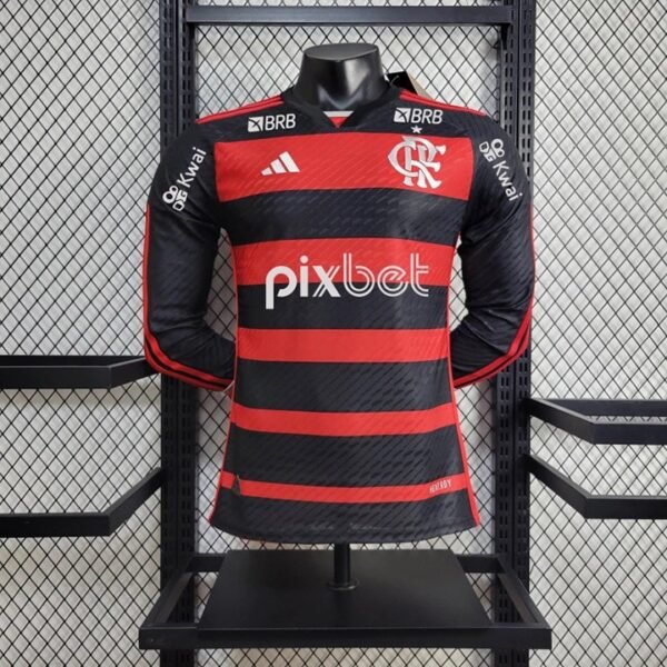 24/25 Flamengo home player version   long sleeve jerseys vest S-2XL
