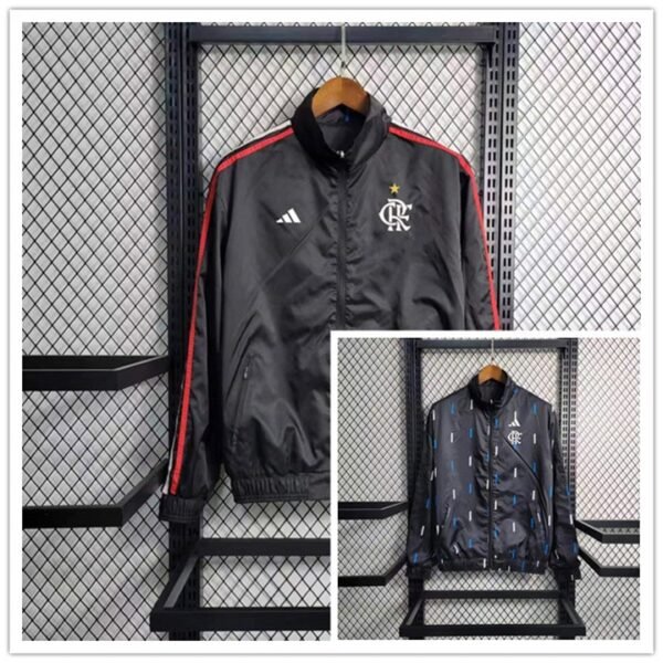 2024 Flamengo Windbreaker Reversible  Black S-XXL
