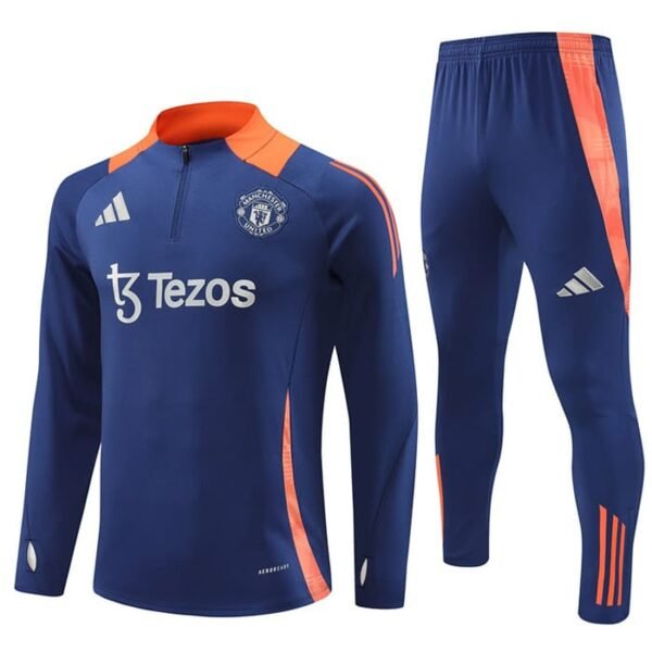 24/25 M-U half zipper diamond blue  training suit Size S-XXL