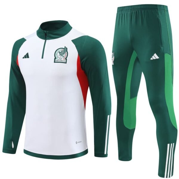 23/24 half zipper Mexico color white and green S-XXL