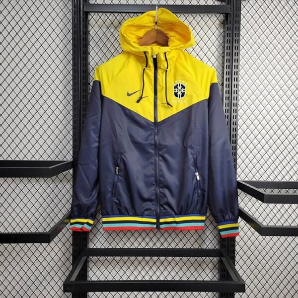2024 Brazil black and yellow player windbreaker S-XXL