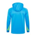 F567# 24/25 Brazil half zipper blue with cap S-2XL - Imagem 3