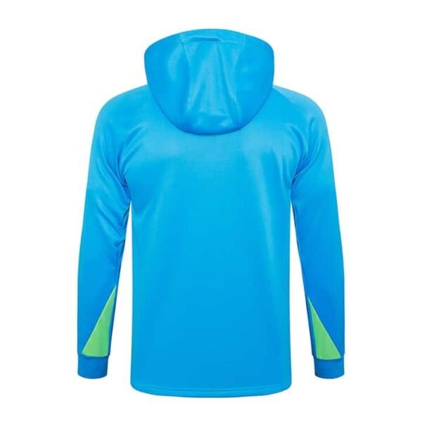 F567# 24/25 Brazil half zipper blue with cap S-2XL - Image 3