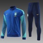 A728 24/25 Brazil green training suit long zipper blue Size S-XXL