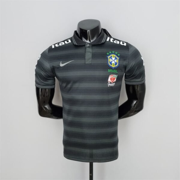 Brazil Polo Black Stripe S-XXL