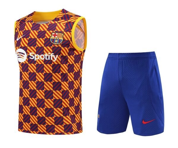 D818 # 23/24  Barcelona training suit VEST YELOOW S-XXL