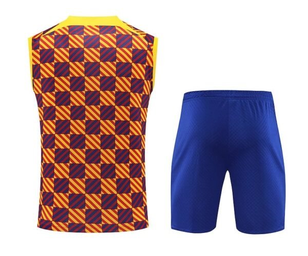 D818 # 23/24  Barcelona training suit VEST YELOOW S-XXL - Image 2