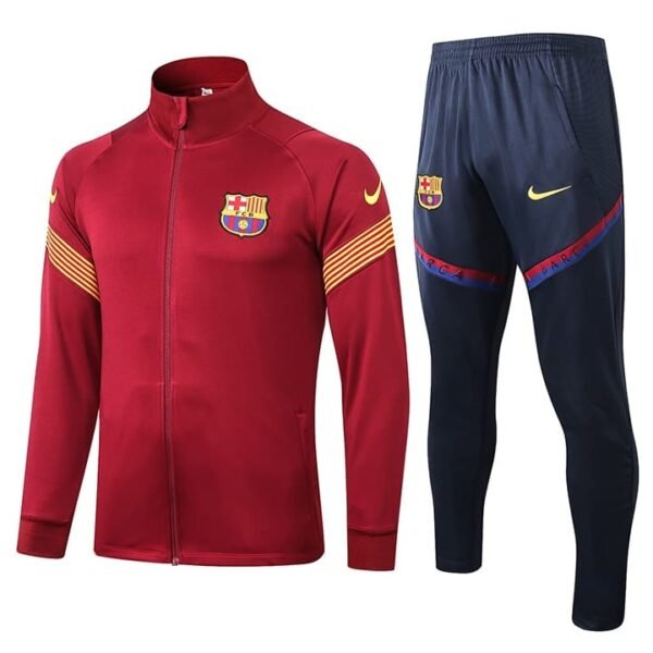 A348#  Barcelona  long zipperr red training suit S-XXL