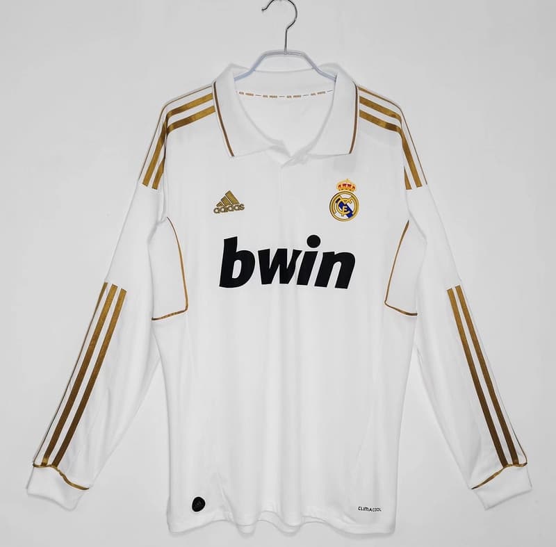 20240722034441-669dd5a9c55c6.jpg 2011∕12 Retro Real Madrid home long sleeve S-XXL - Imagem 1