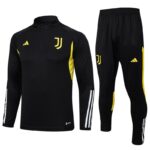 B666# 23/24  half zipper Juventus black kit S-XXL