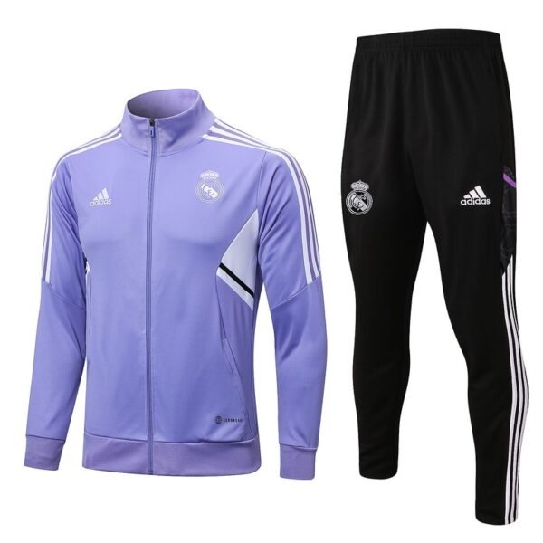A583# 22/23 long zipper Real Madrid light purple kit S-XXL