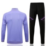 A583# 22/23 long zipper Real Madrid light purple kit S-XXL - Imagem 2