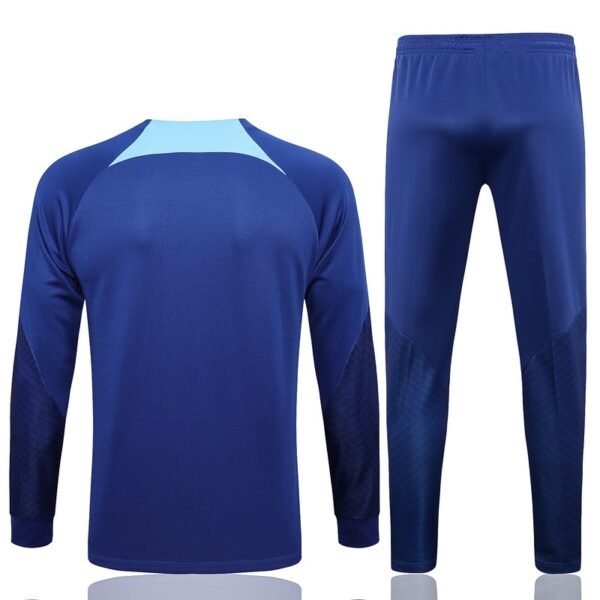 A606  22/23 Barcelona long zipper training kit blue S-XXL - Image 2