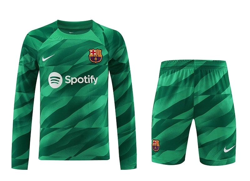 20240722050200-669de7c83e251.jpg 23/24 Barcelona goalkeeper green long sleeve kit S-XXL - Imagem 1