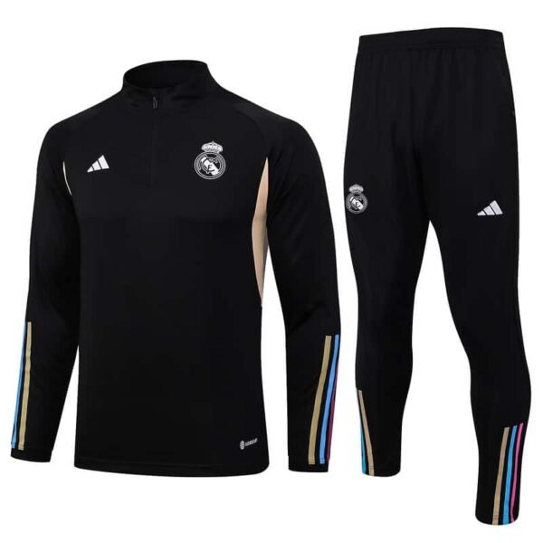 B675  23/24 half zipper Real madrid  black S-XXL