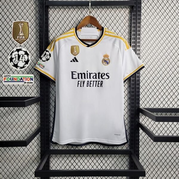 23/24 Real Madrid home with 3 PATCHES S-4XL