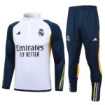 B684  23/24 half zipper Real madrid black and white S-XXL
