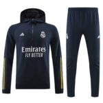 23/24 half zipper Real madrid black with cap S-XXL