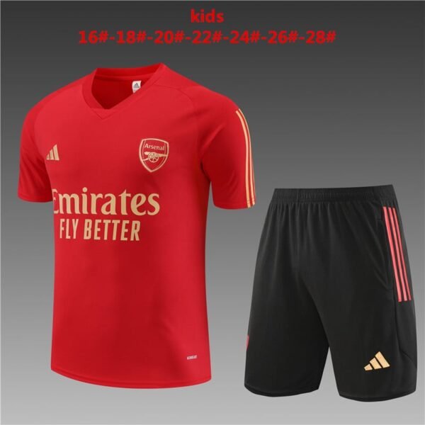 23/24 Arsenal kids size red 16-28 shorts with pockets
