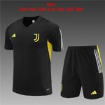23/24 Juventus  kids size black 16-28 shorts with pockets
