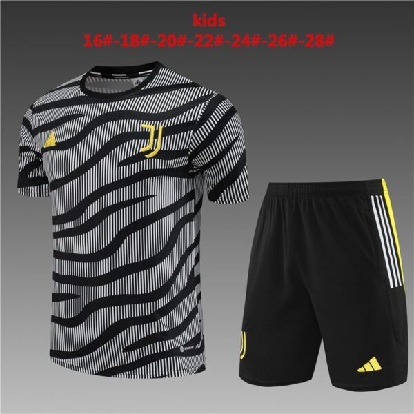 23/24 Juventus kids size black and grey 16-28 shorts with pockets