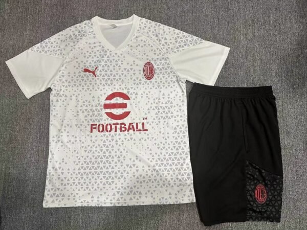 23/24 AC milan kids size white 16-28 shorts with pockets - Image 2