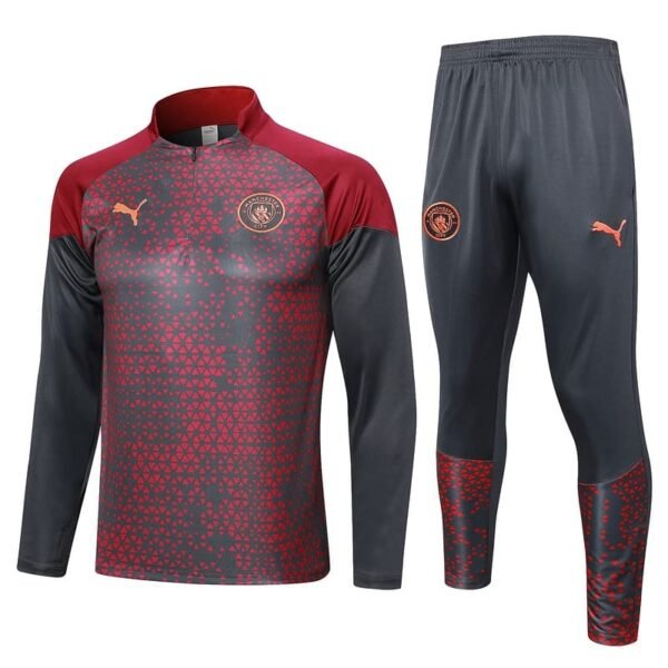 B724 23/24 half zipper  manchester city grey red kit S-XXL