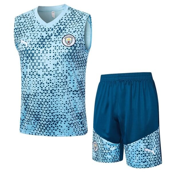 D923 23/24 Manchester city lght blue  vest taining suit S-XXL