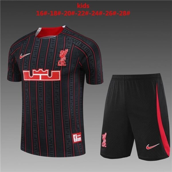 23/24 liverpool kids kit black  JAMES shorts with pocket S-XXL