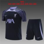 23/24 liverpool kids kit black and purple shorts with pocket S-XXL