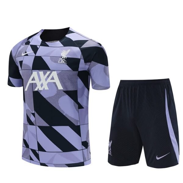 23/24 liverpool  training kit black and purple shorts with pocket S-XXL