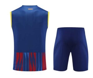 23/24 Barcelona blue red yellow texture  vest training suit S-XXL - Imagem 2