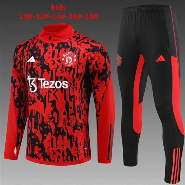 23/24 M-U short zipper red camouflage kids kit 10-18