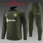 23/24 Barcelona short zipper green kids kit 10-18