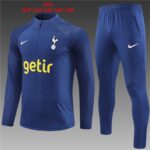 23/24 Tottenham Hotspur player short zipper blue kids kit 10-18
