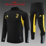 E705 23/24 juventus short zipper black kids kit 10-18