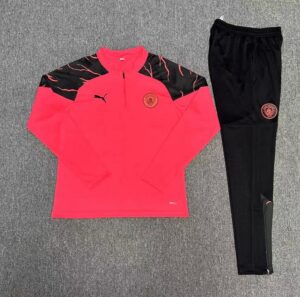 23/24 Manchester city short zipper red  kids kits 10-18 - Imagem 2