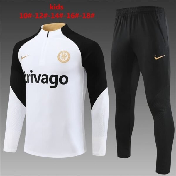 23/24 Chelsea short zipper white kits kid 10-18