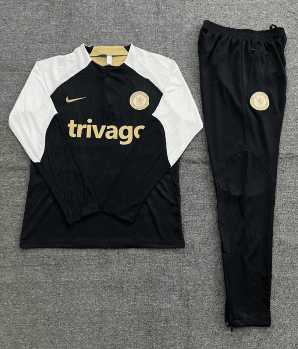 23/24 Chelsea short zipper player  black kids kits 10-18 - Image 2