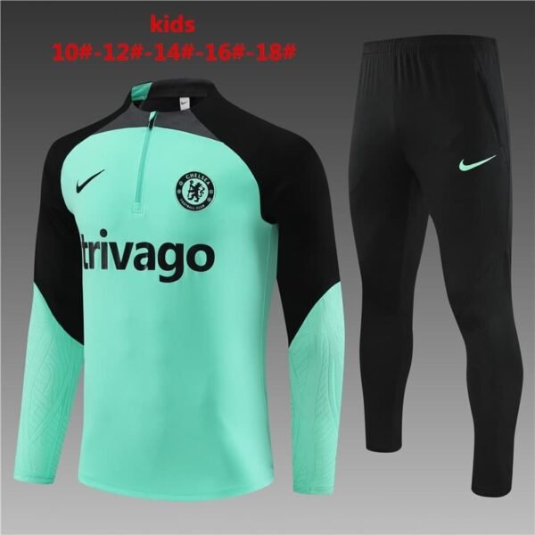 23/24 Chelsea short zipper light green kids kits 10-18