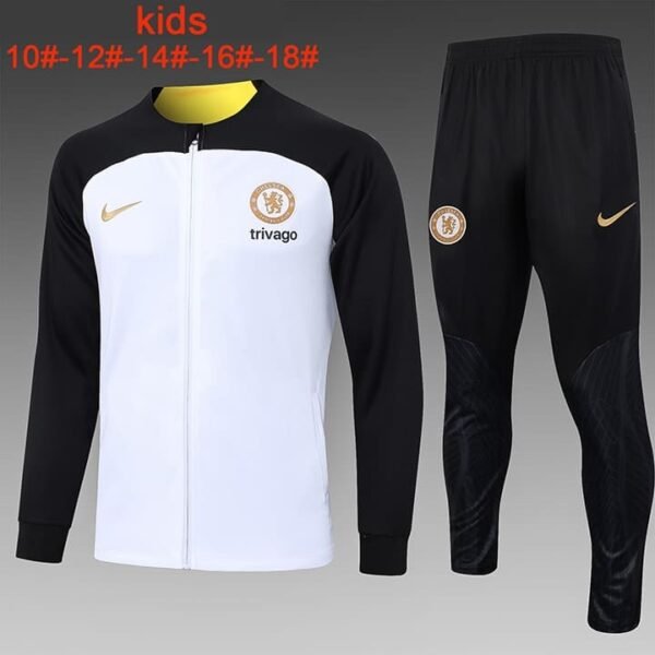 E740 23/24 Chelsea long zipper black and white  KID KIT 10-18