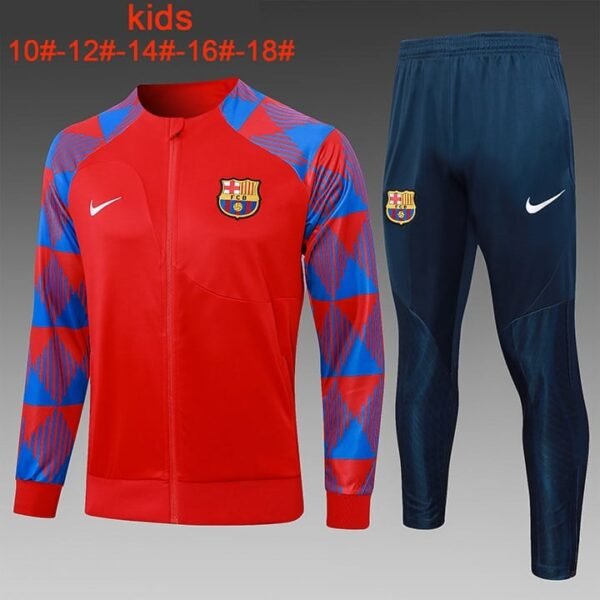 E732 23/24 Barcelona long zipper red  KID KIT 10-18
