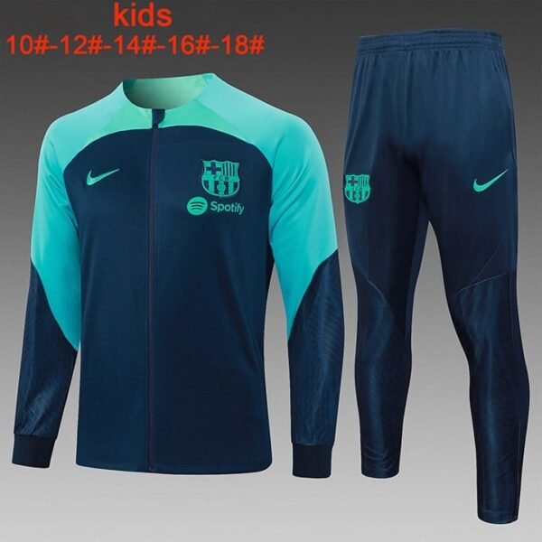 E725 23/24 Barcelona long zipper deep blue and lake blue KID KIT 10-18