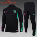 E707 23/24 Bayern short zipper black kids kit 10-18