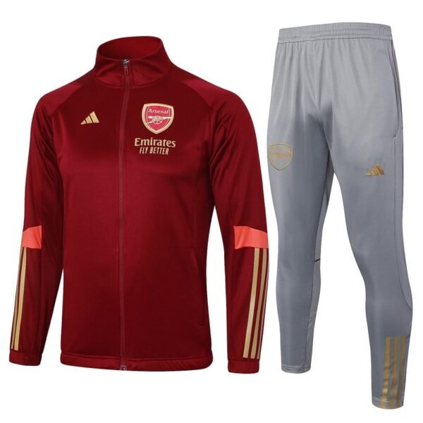 A710 23/24 Arsenal long zipper red  KIT S-XXL