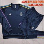 B767 23/24 Real Madrid half zipper long sleeve  black kit S-XXL