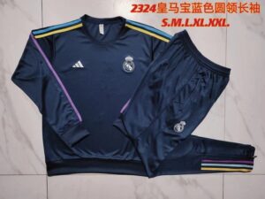 B767 23/24 Real Madrid half zipper long sleeve  black kit S-XXL