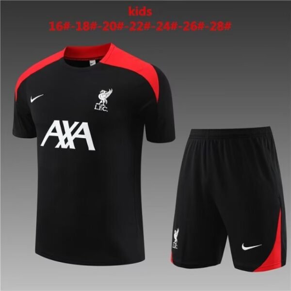 23/24 Liverpool  kids size black 16-28 shorts with pockets