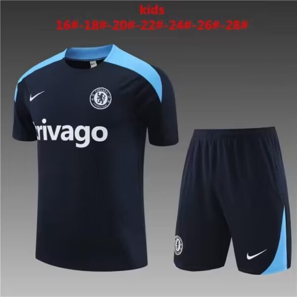 23/24 Chelsea  kids size black 16-28 shorts with pockets